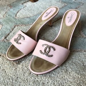 Chanel Pink Mules